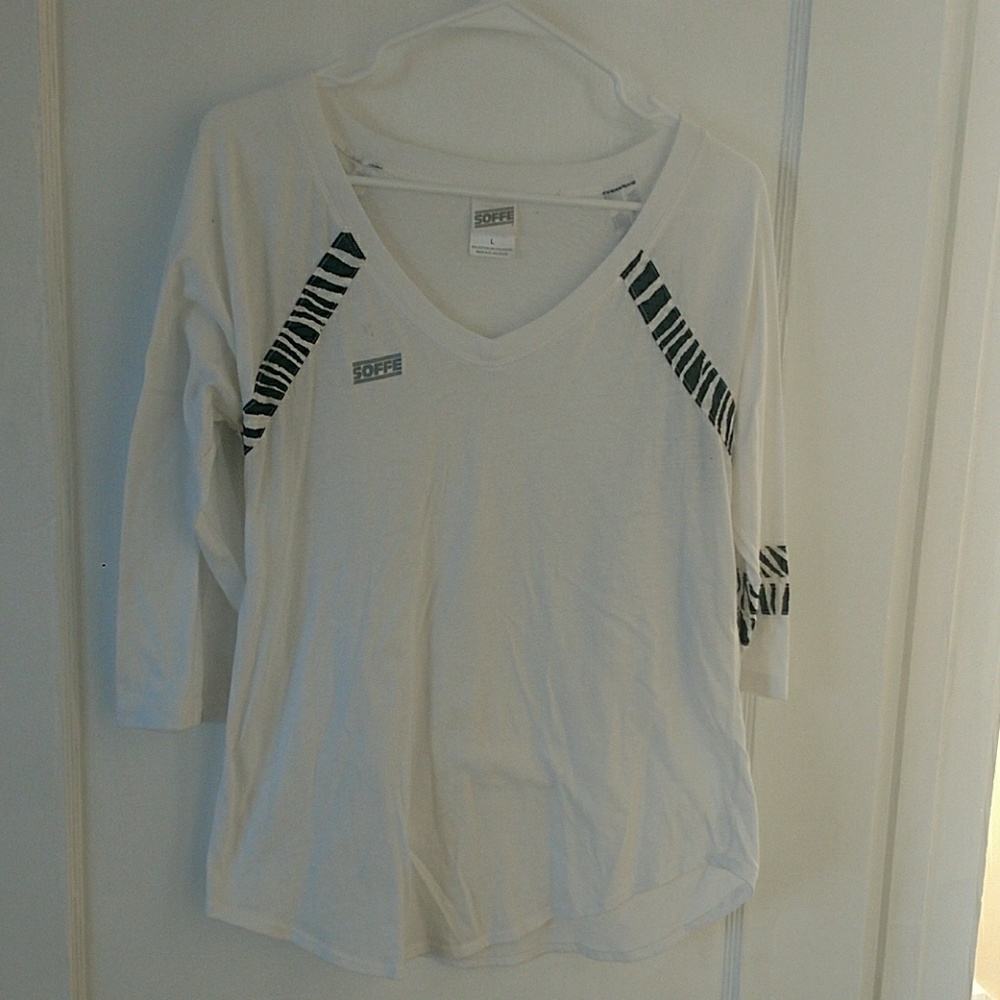 3/4 sleeve zebra shirt
